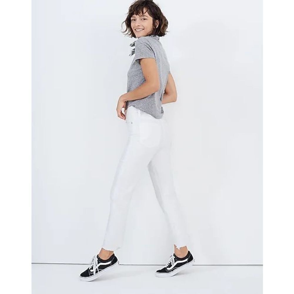 Madewell The Perfect Vintage Crop Jean in Tile White: Button-Front Edition‎ 25 - Picture 3 of 13